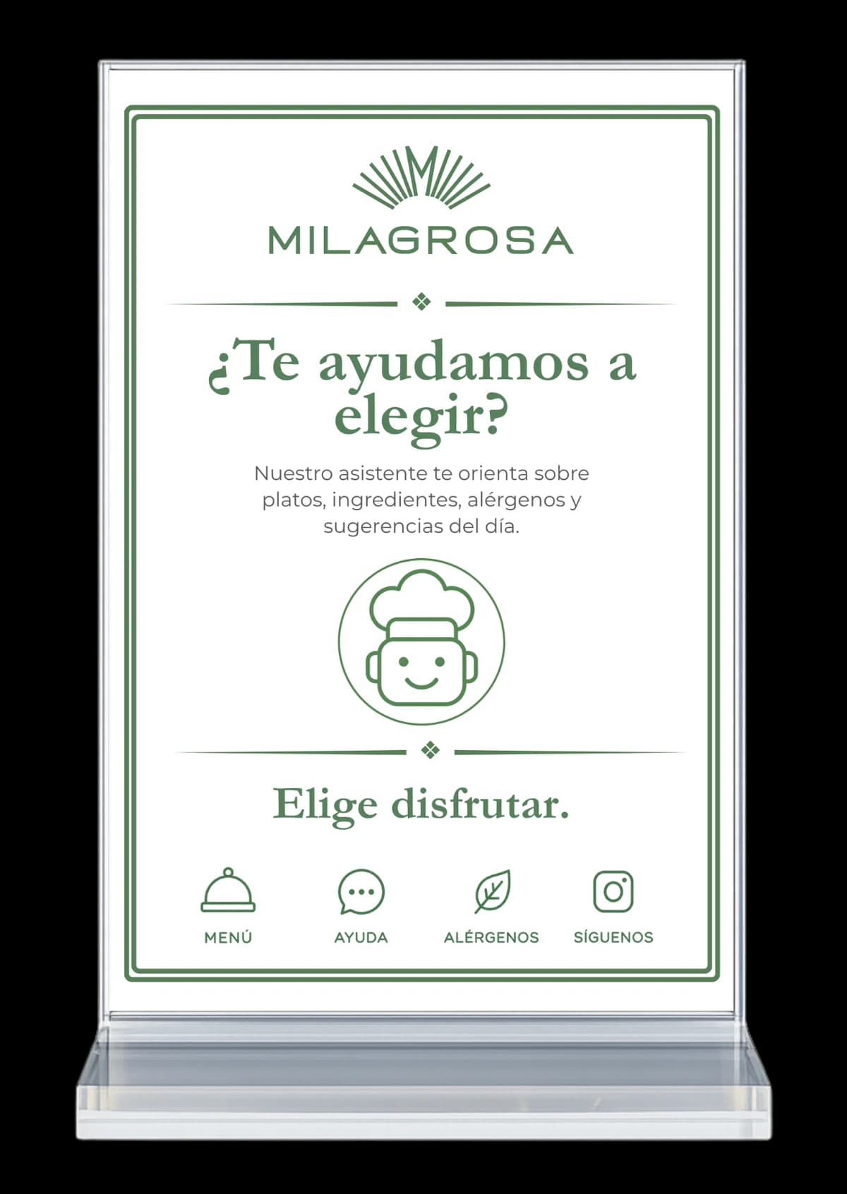 Stand NFC Milagrosa - reverso